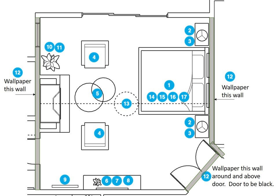 Online Designer Bedroom Floorplan