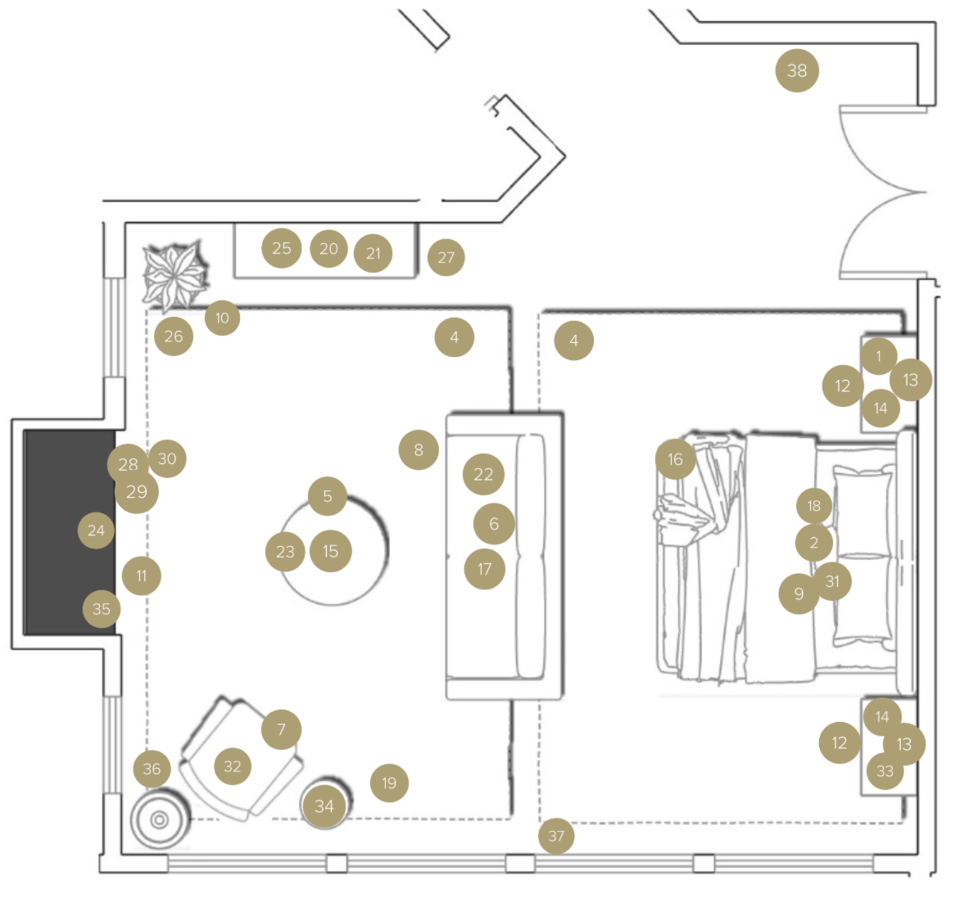Online Designer Bedroom Floorplan