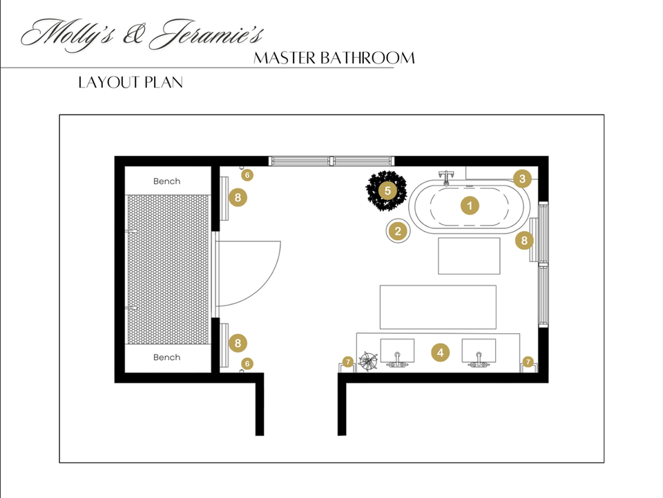 Online Designer Bathroom Floorplan
