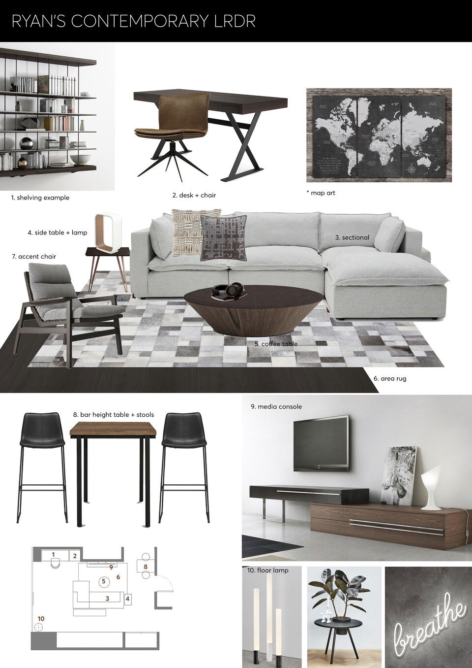 Feminine Bachelor Pad Living Room Decor Jessica S. Moodboard 1 thumb