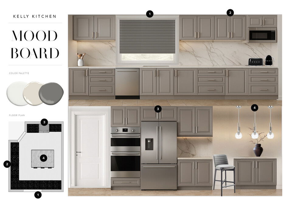 Modern Sophisticated Bathroom & Kitchen Renovation Erika F. Moodboard 1 thumb
