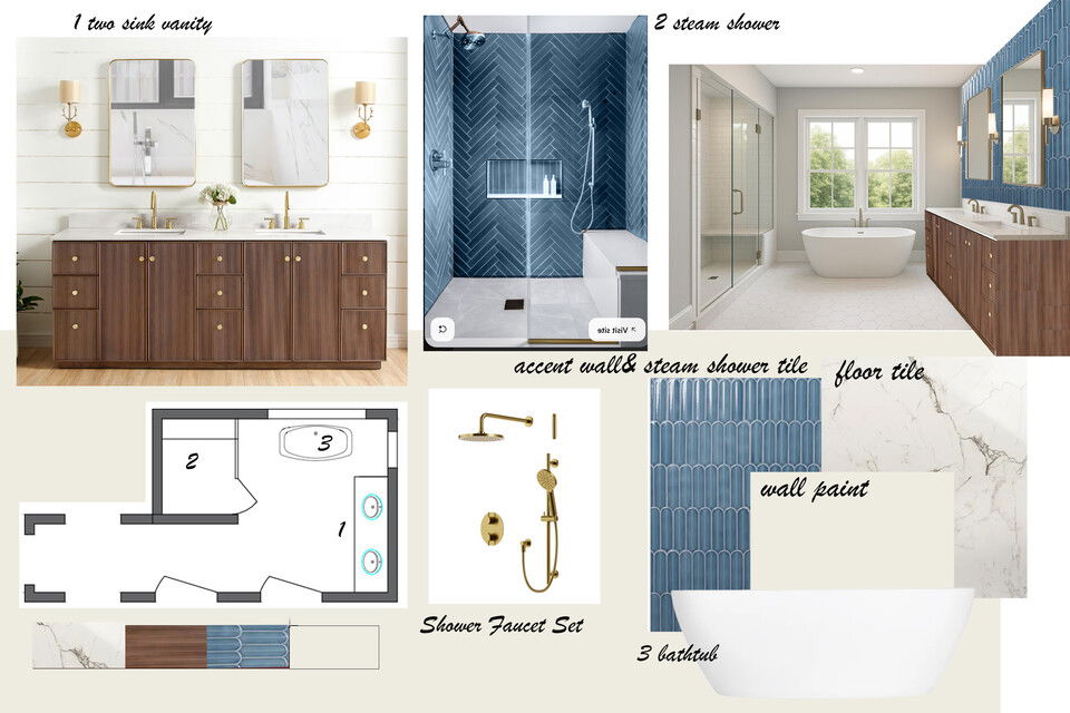 Modern Coastal Bathroom Remodel Leyla A. Moodboard 2 thumb