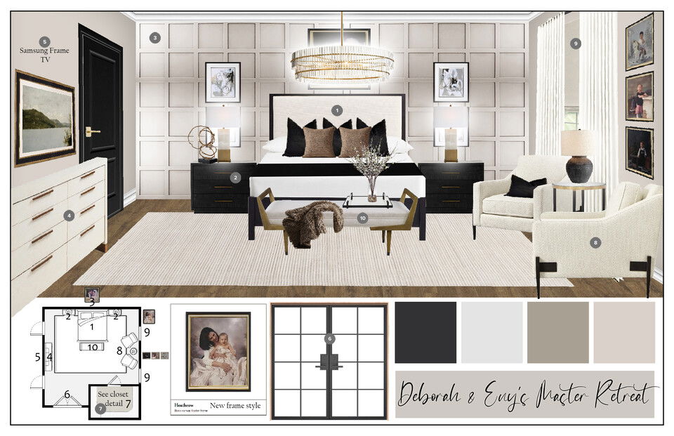 Modern Sophisticated Master Bedroom Design Casey H. Moodboard 2 thumb