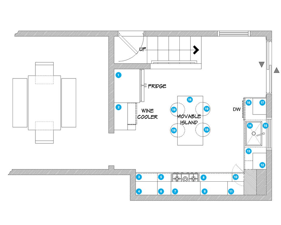 Online Designer Kitchen Floorplan