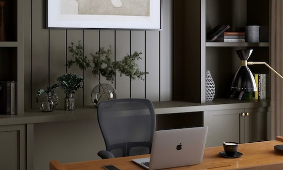 Timeless Modern Home Office Renovation