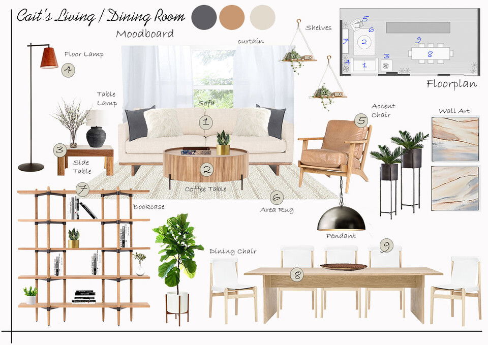 Modern Living-Dining Combo Design Liana S. Moodboard 2 thumb