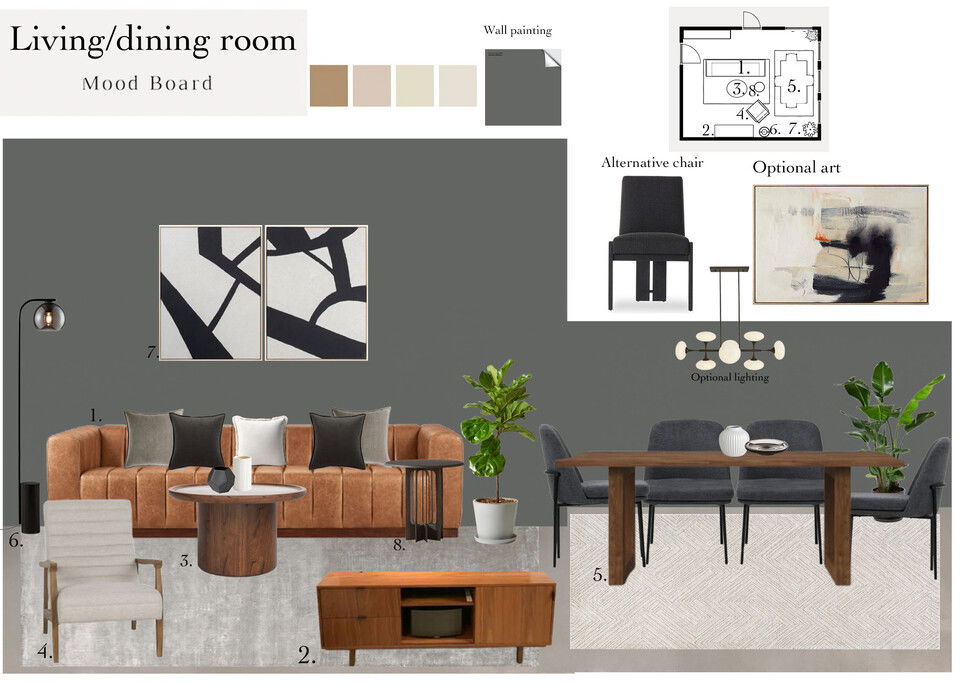 Small Condo Living/Dining Room Renovation Maria M. Moodboard 2 thumb