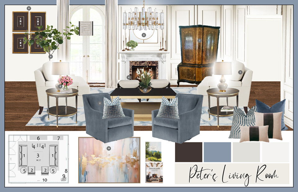 Classic and Calm Living & Dining Remodel Casey H. Moodboard 1 thumb