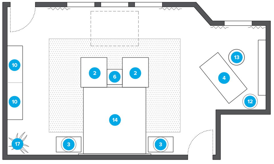 Online Designer Bedroom Floorplan