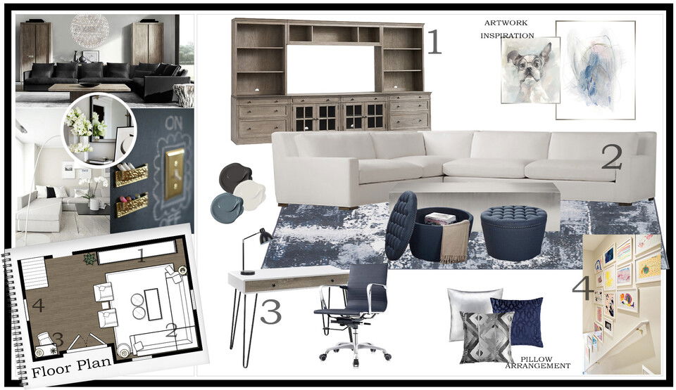 Modern Basement Family Room Tera S. Moodboard 2 thumb