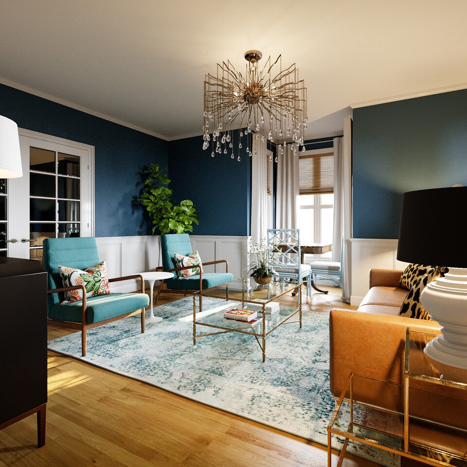 Eclectic Living Room Interior Design
