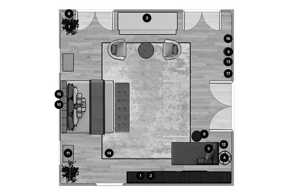 Online Designer Bedroom Floorplan