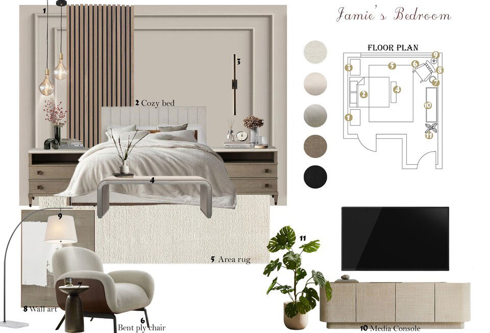 Contemporary and Relaxing Bedroom Remodel Esra S. Moodboard 1 thumb