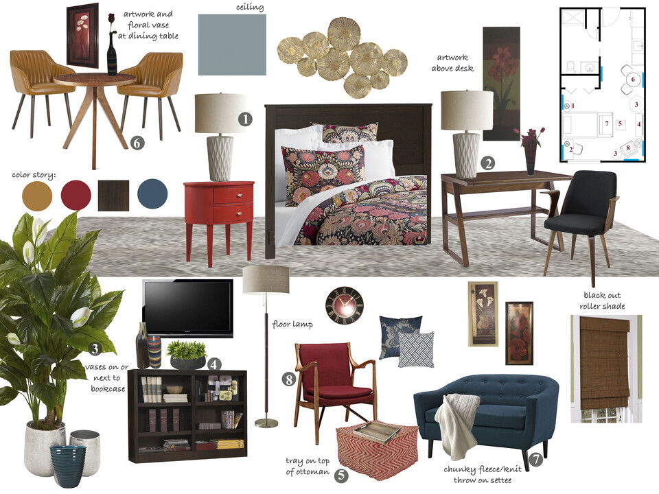 Colorful Eclectic Bedroom Audrey P. Moodboard 2 thumb