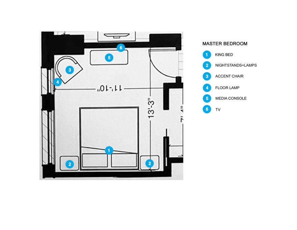 Online Designer Bedroom Floorplan