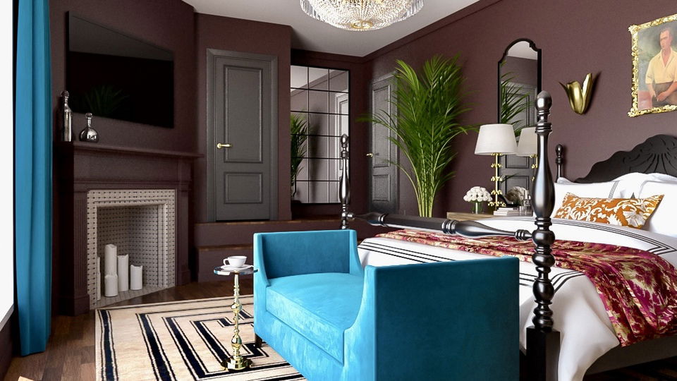 Vintage Bedroom Design with Eclectic Decor