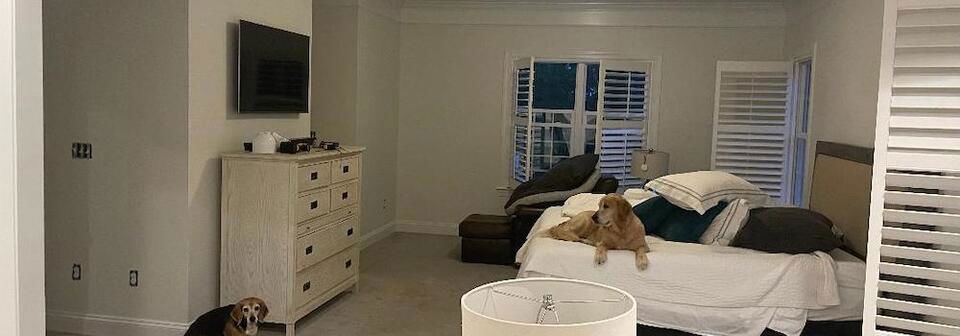 Serene Neutral Coastal Bedroom Design- Before Photo