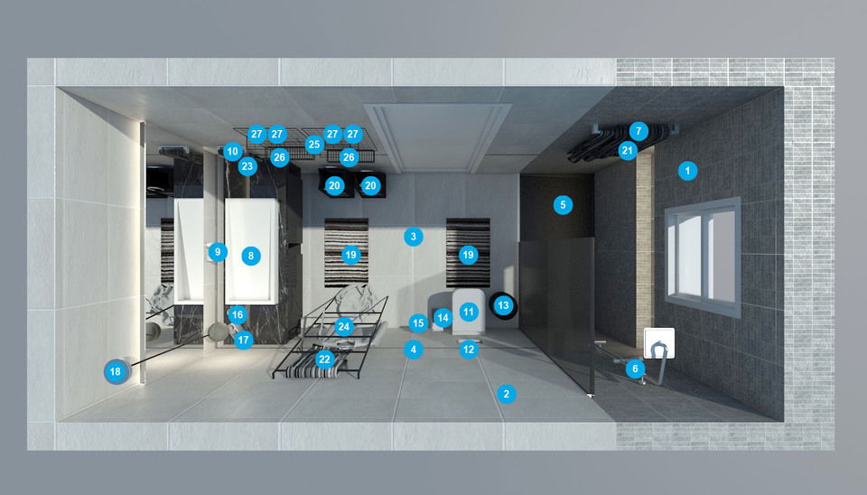 Online Designer Bathroom Floorplan