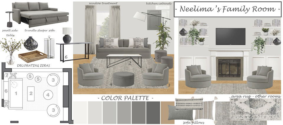 Blue Accented Cozy Living & Dining Design Selma A. Moodboard 2 thumb