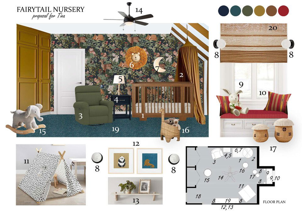 Adorable Forest Themed Nursery Christina N. Moodboard 1 thumb