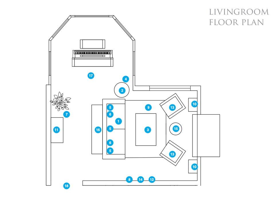 Online Designer Living Room Floorplan