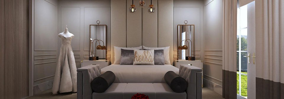 Glamorous Bedroom Suite Interior Design- After Rendering