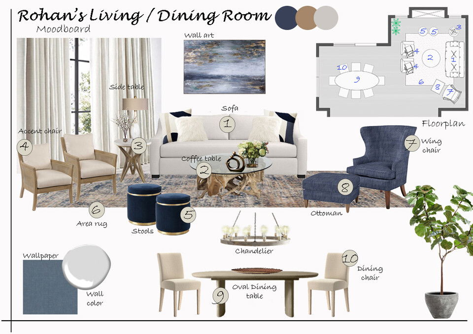 Eclectic Glam Living Room Liana S. Moodboard 2 thumb