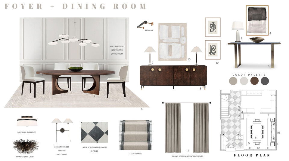 Diseño de interiores contemporáneo glamuroso Kimberly K. Tablero de inspiración 2 miniatura