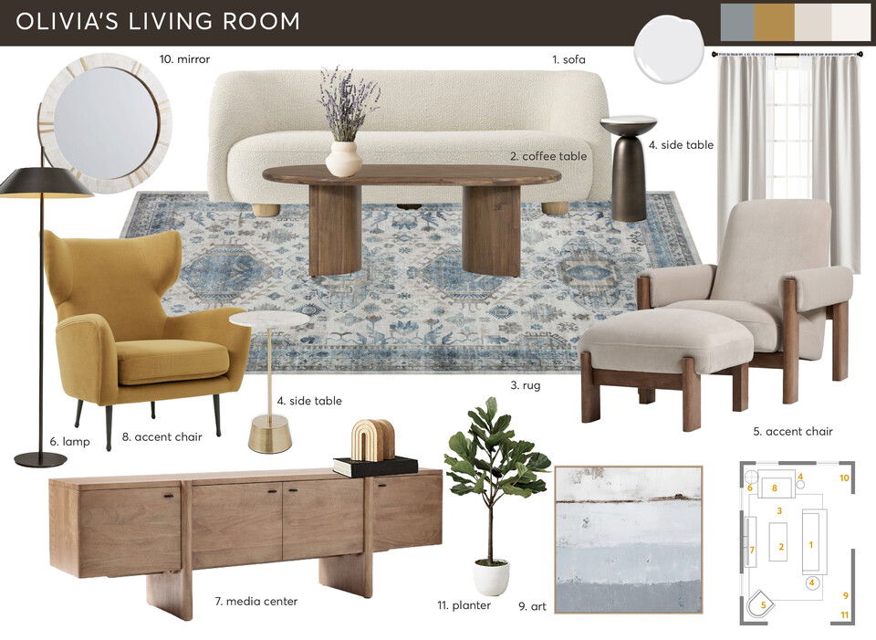 Traditional Functional Living Room Design Jessica S. Moodboard 2 thumb