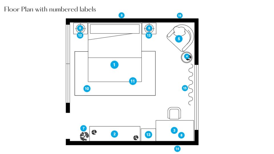 Online Designer Bedroom Floorplan