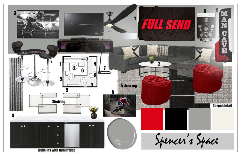 Modern Teenage Man Cave Interior Design Casey H. Moodboard 1 thumb