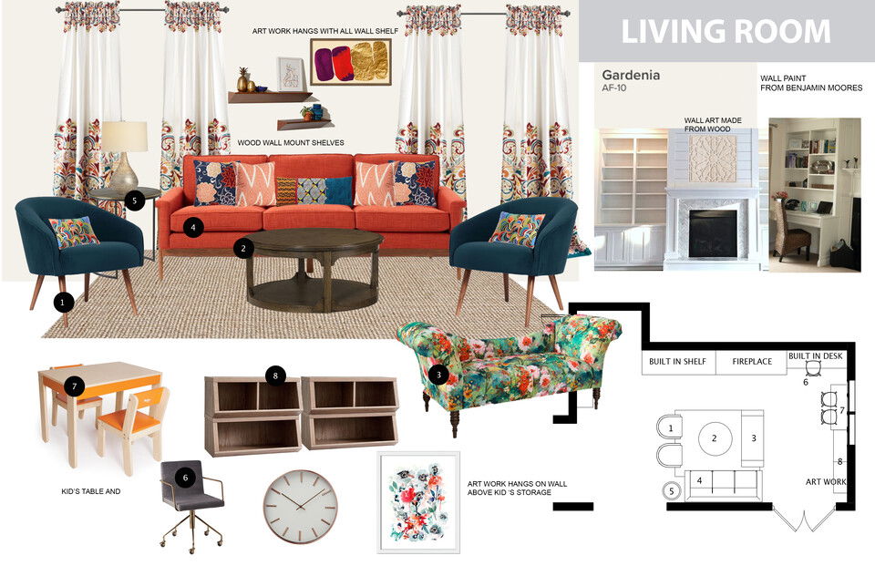 Bright Traditional Family Room Jina K. Moodboard 2 thumb