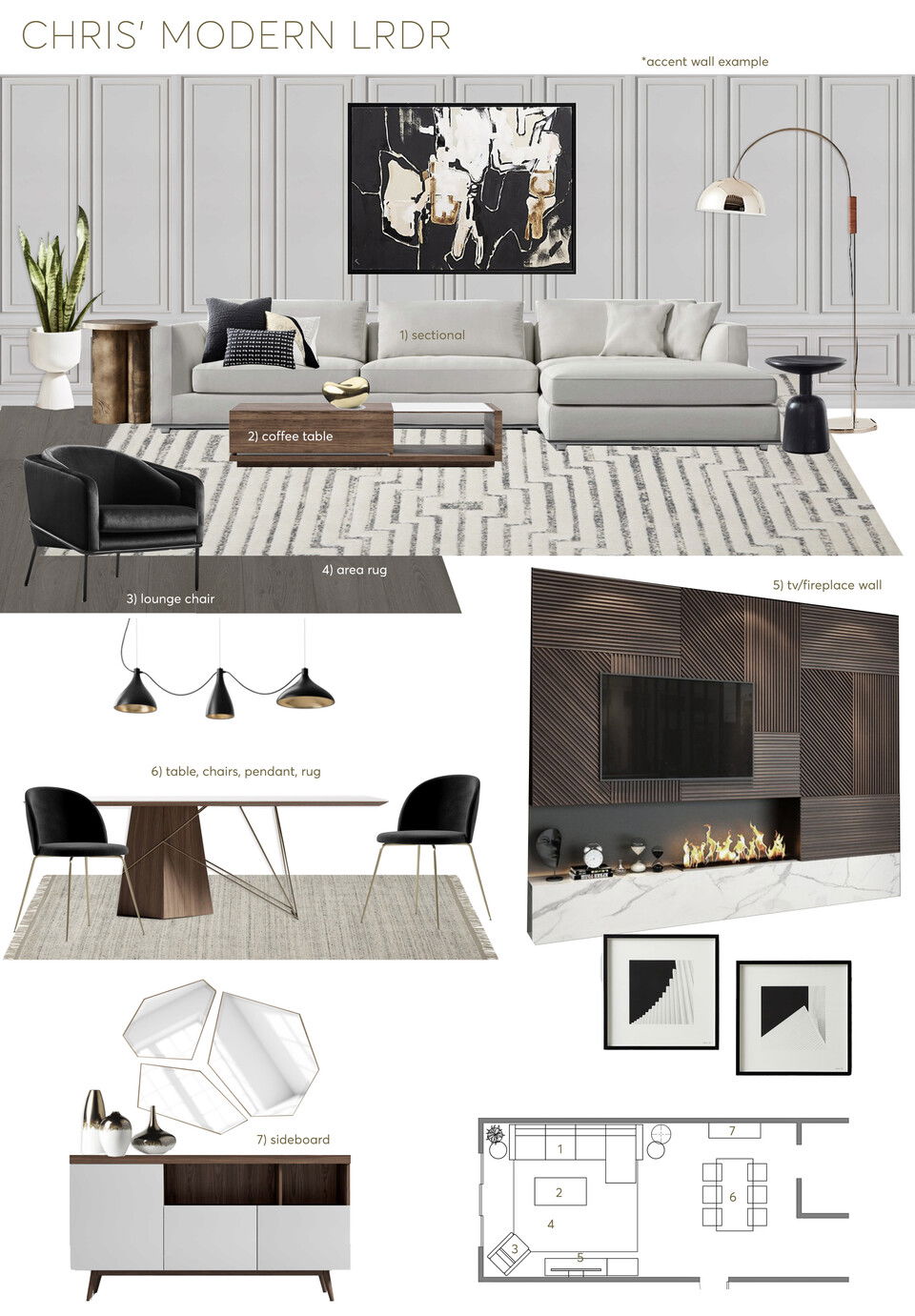 Modern & Dramatic Home Renovation Jessica S. Moodboard 1 thumb