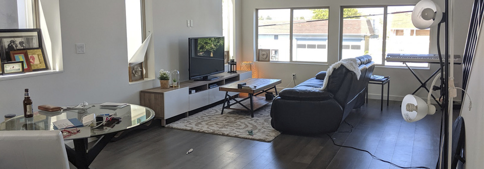 Modern Boho Living & Dining Room Design- Before Photo