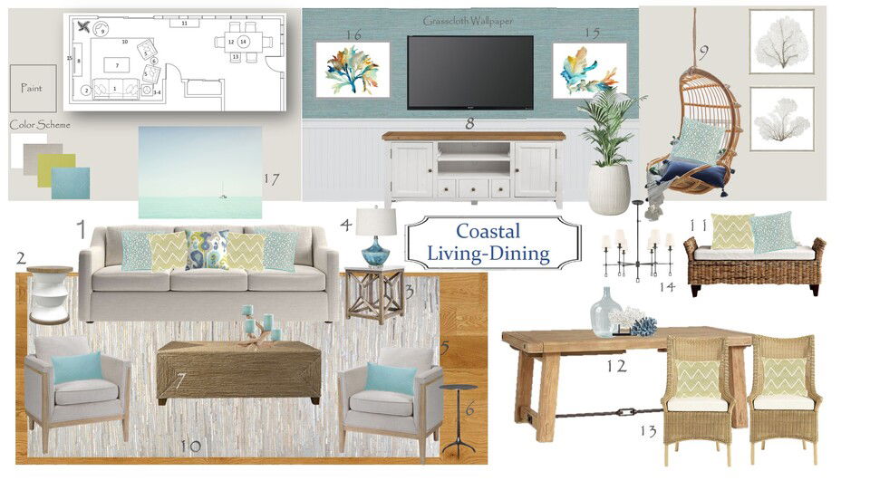 Coastal Beach Home Design Wanda P. Moodboard 1 thumb