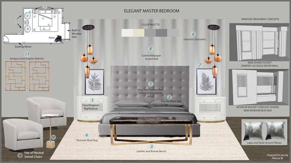 Glamorous and Elegant Master Bedroom Theresa W. Moodboard 1 thumb