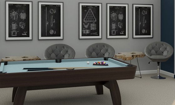 Sleek and Modern Game Room Design