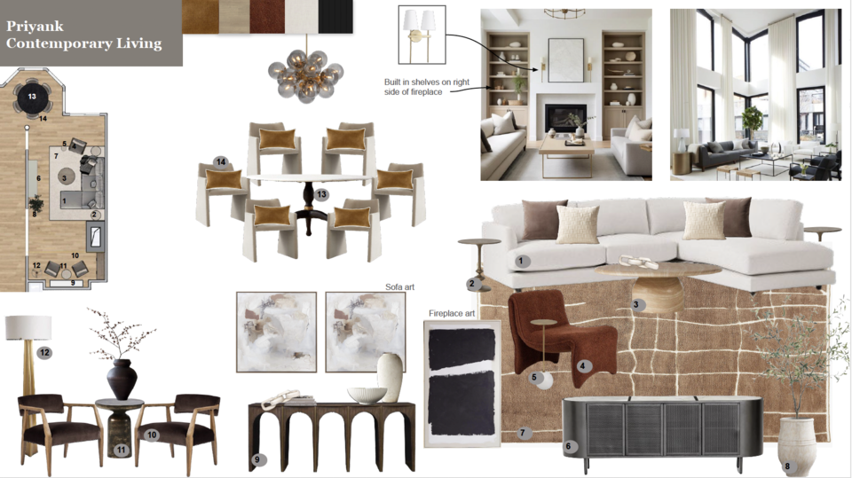 Family Room with Nook Interior Design Shameika B. Moodboard 1 thumb