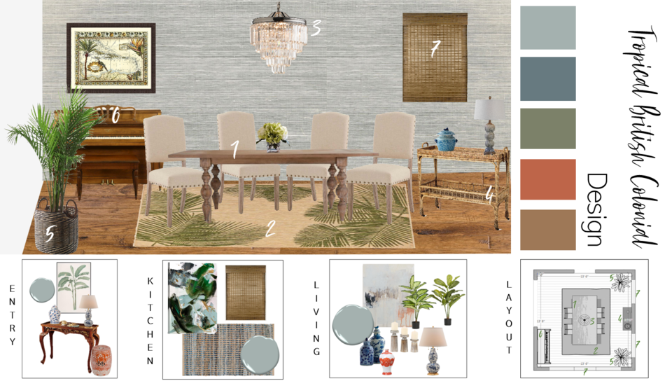 Traditional Dining Room With Blue Accents Berkeley H. Moodboard 1 thumb