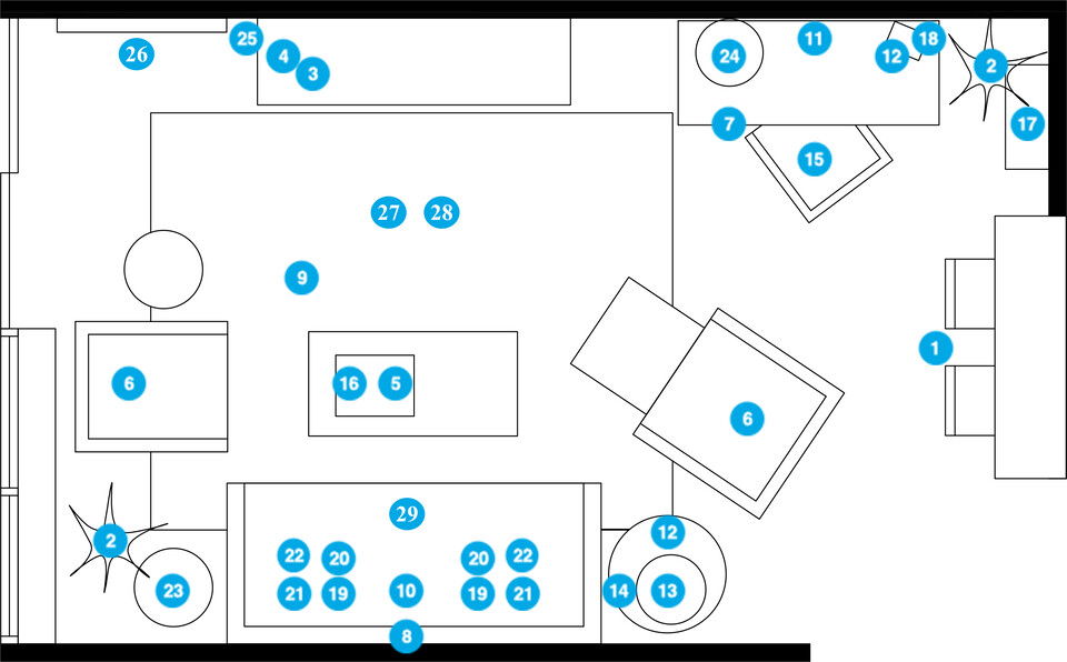 Online Designer Living Room Floorplan