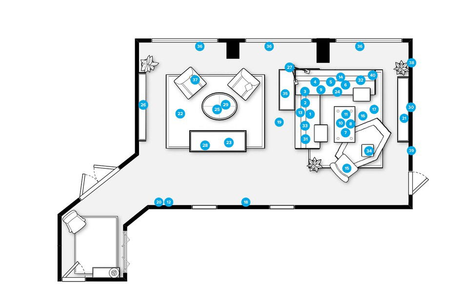 Online Designer Living Room Floorplan