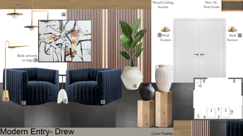 Sleek Minimal Hallway Renovation Shameika B. Moodboard 2 thumb