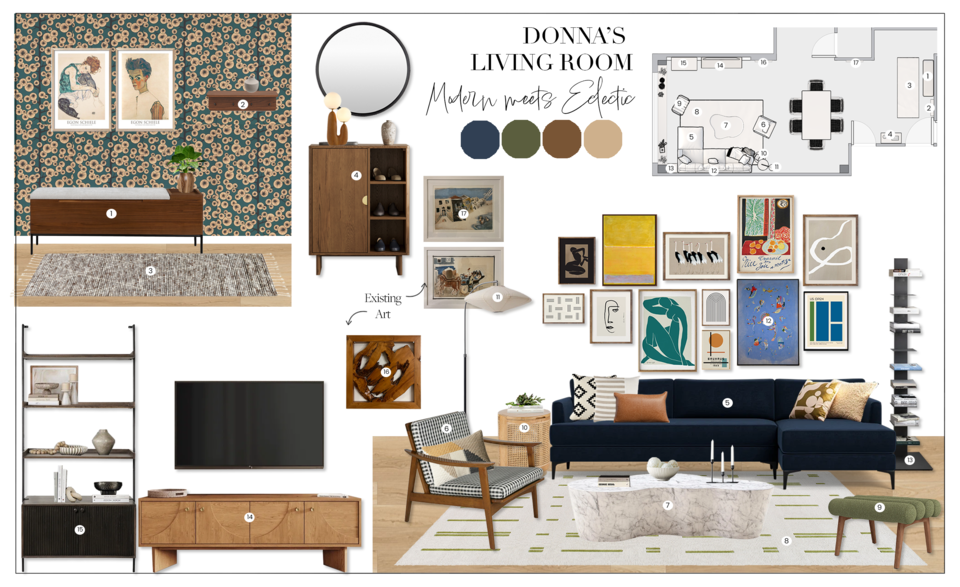 Eclectic Living Room Remodel Elena F. Moodboard 2 thumb