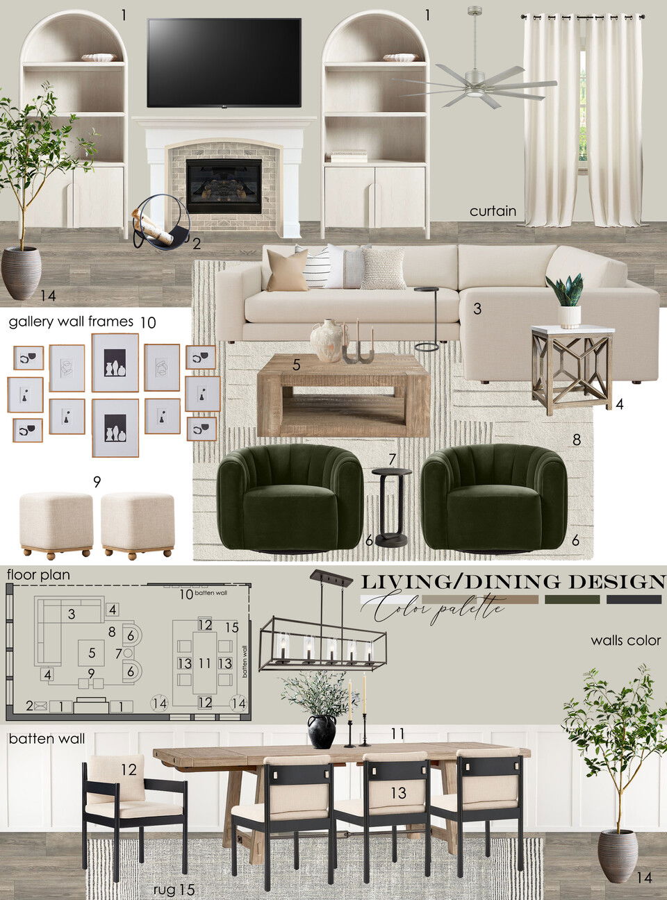 Warm Modern Home with Elegant Natural Touches Nikola P. Moodboard 2 thumb