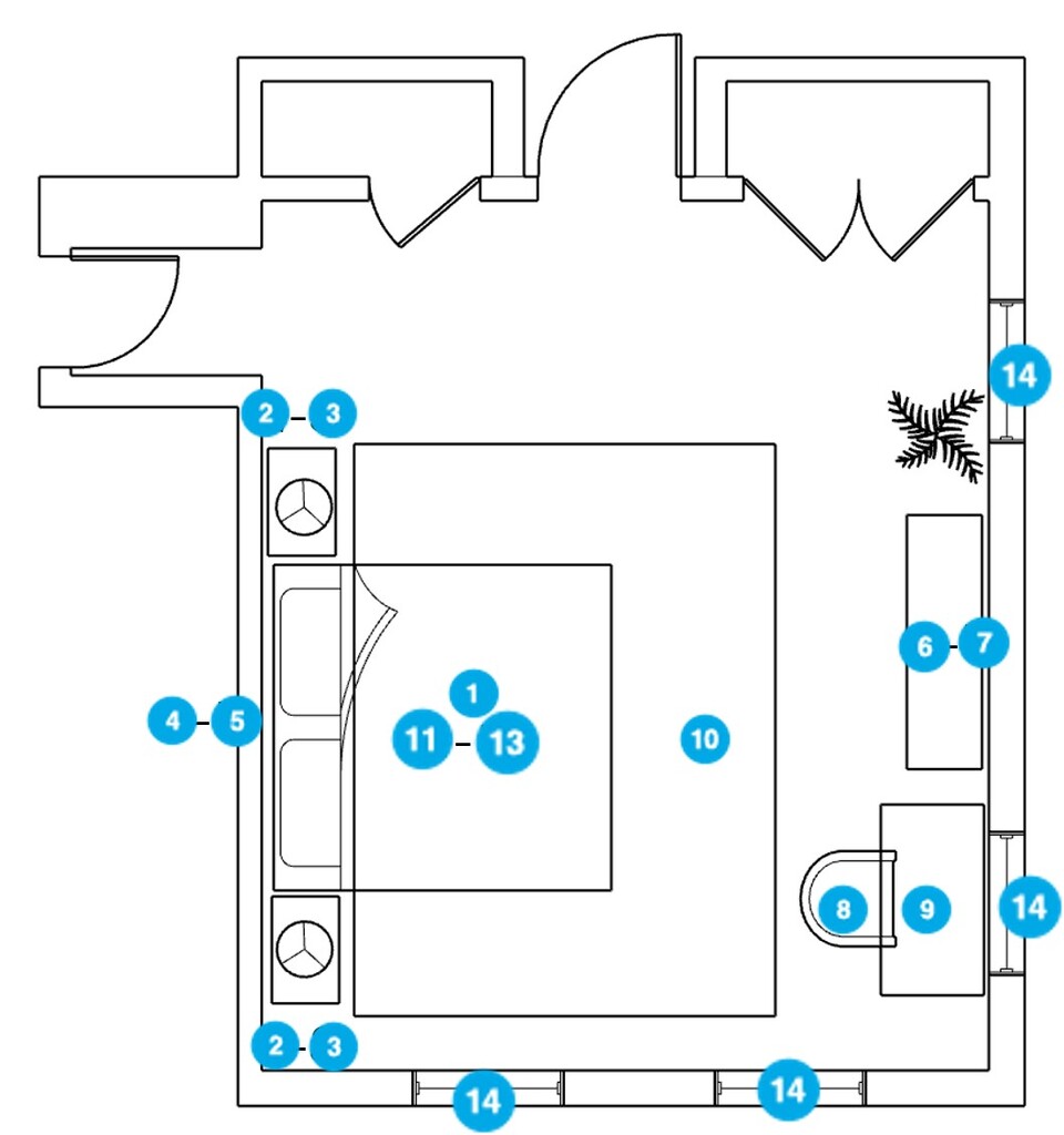 Plano del Dormitorio del Diseñador en Línea