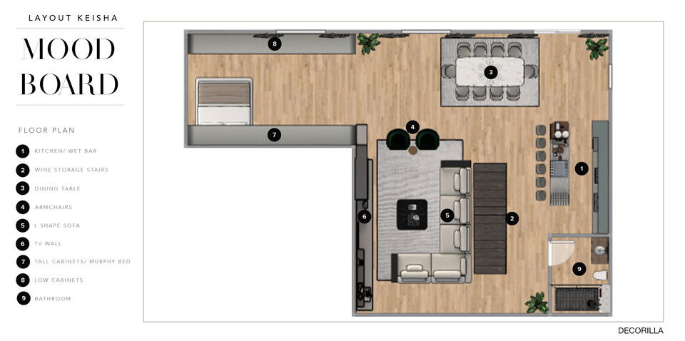 Transitional Basement Interior Design Erika F. Moodboard 2 thumb