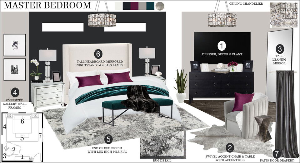 Contemporary Glam Bedroom Renovation Rachel H. Moodboard 2 thumb