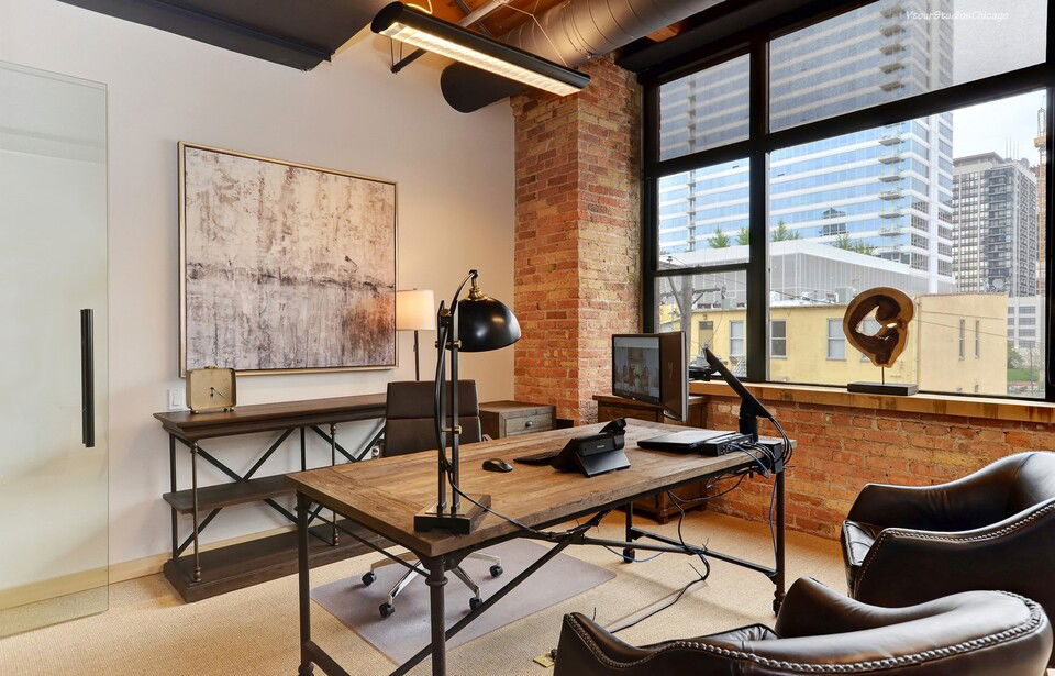 Modern Industrial Home Office Design 