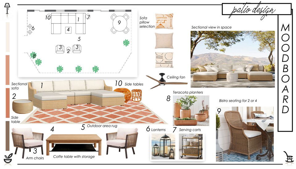 Diseño tradicional de patio trasero familiar Lidija P. Moodboard 1 miniatura