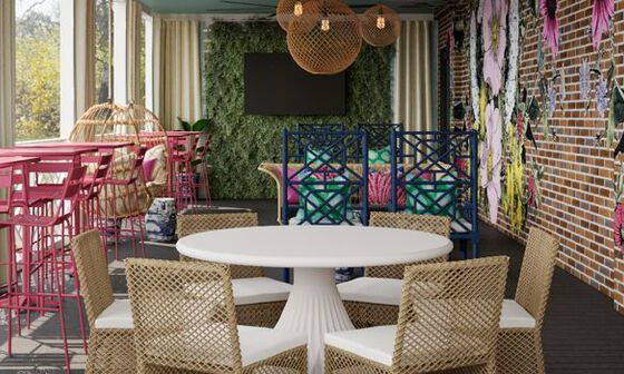 Floral Inspired Hotel Outdoor Space